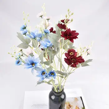 1 Paket Yapay Dahlia Masaüstü Güzelleştirici Sahte Çiçekler Sahte ipek Çiçek Simülasyon Gelin Buketi Pencere Dekorasyon