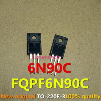 100 % nuevo 50 birimleri / lote orijinal MOSFET FQPF6N90C 6N90C 6A 900 V TO-220F FQPF6N90 Transistör