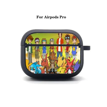 AirPods Pro Kulaklık çantası Anime Digimon Macera AirPods Pro kılıf Kapak Apple Yumuşak Silikon Bluetooth Koruyucu kulaklık kutusu