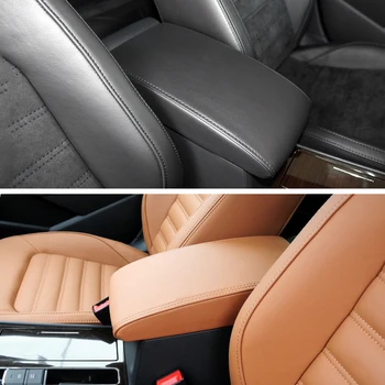 Araba Mikrofiber Deri İç Merkezi Kol Dayama Kutusu Kapağı Sticker Trim VW Passat 2010 İçin 2011 2012 2013 2014 2015