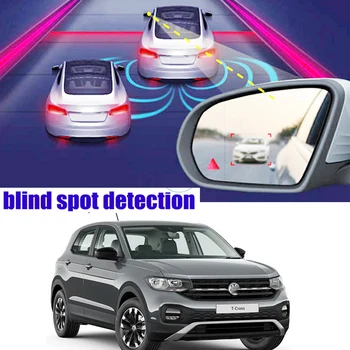 Araç BSD BSA BSM Kör Alan Nokta Uyarı Güvenlik Sürücü Uyarısı Ayna Arka Radar Algılama Volkswagen VW T-çapraz 2018~2020