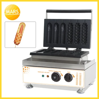 Fransız Hot Dog Lolly Sopa Waffle makinesi Ticari Elektrikli Muffin Hotdog Waffle makinesi Demir Makinesi Baker 220V 110V