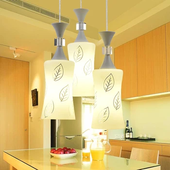 LED 3 ışık kristal kolye ışıkları yemek odası cam kristal yemek kolye lamba 110-240 v