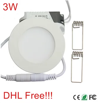 LED yuvarlak tavan paneli ışığı Sıcak / Doğal Beyaz /Soğuk Beyaz LED Tavan Lambası Fuaye Mutfak İçin 3W Kısılabilir