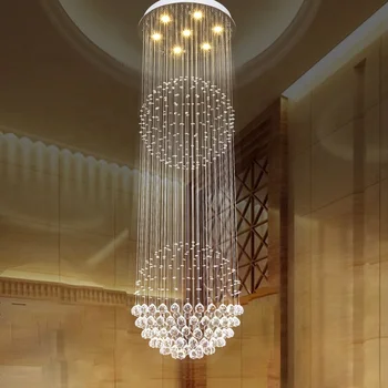 Merdiven Avize LED Kristal Yağmur Damlası Modern Linterior Aydınlatma Dekoratif Tavan İçin Uygun Yemek Odası Yatak Odası Oturma