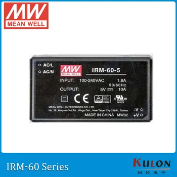 Orijinal ORTALAMA KUYU IRM-60-5 tek çıkışlı 10A 5 V 50 W PCB modülü meanwell güç kaynağı IRM-60