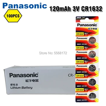 PANASONIC 100 adet cr1632 3v BR1632 ECR1632 DL1632 KCR1632 LM1632 KL1632 düğme hücre para lityum piller için izle araba oyuncak