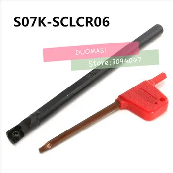 S07K-SCLCR06 Sıkıcı Bar, İç dönüm aracı, CNC torna takım tutucu, Torna kesme aleti, SCLCR / L sıkıcı bar CCMT0602 Ekler