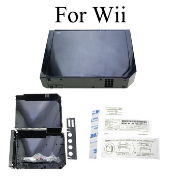 Siyah Beyaz kırmızı şeffaf renk tam set Konut Case Kapak Değiştirme Wii aksesuarları Oyun Konsolu perakende paketi ile