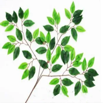 Yapay İpek Ficus Yaprak Dalları Ginkgo Yeşillik Banyan Yaprakları Sahte Yeşillik Ev Mutfak Bahçe Ofis Düğün Duvar Dekor